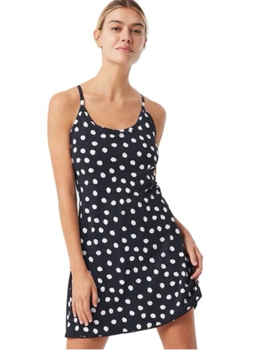 Outdoor Voices Polka Dot Black & White Exercise Dress